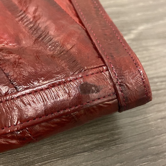 Vintage Genuine Eel Skin Clutch w/ Multiple Pockets - Picture 12 of 13